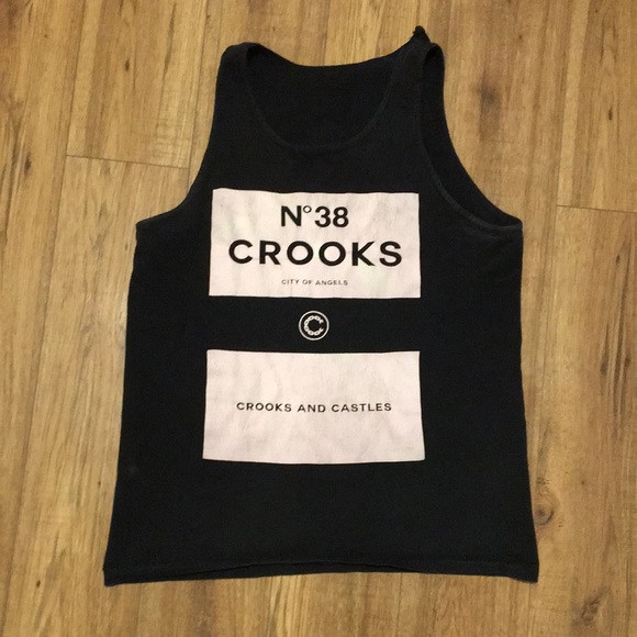 Crooks & castles pink and black tank top - Picture 1 of 7